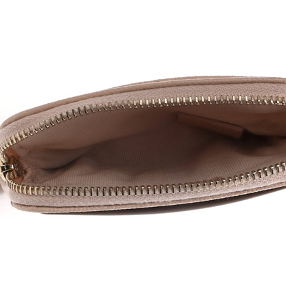 Chanel Caviar Quilted Zip Card Holder Wallet Light Beige 5 of 7