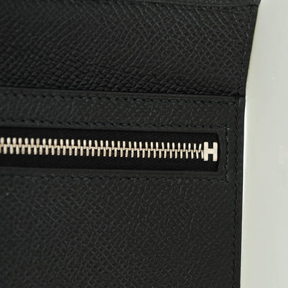Hermes Epsom Bearn Compact Wallet Black 10 of 10