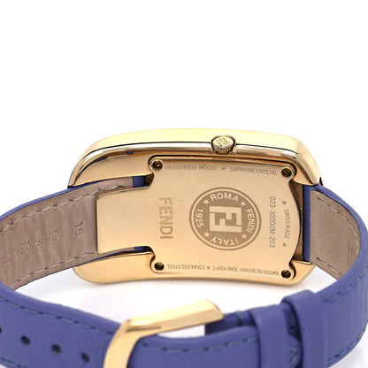 Fendi Stainless Steel Calfskin Diamond Mother of Pearl 29mm Chameleon Quartz Watch Purple 4 of 7