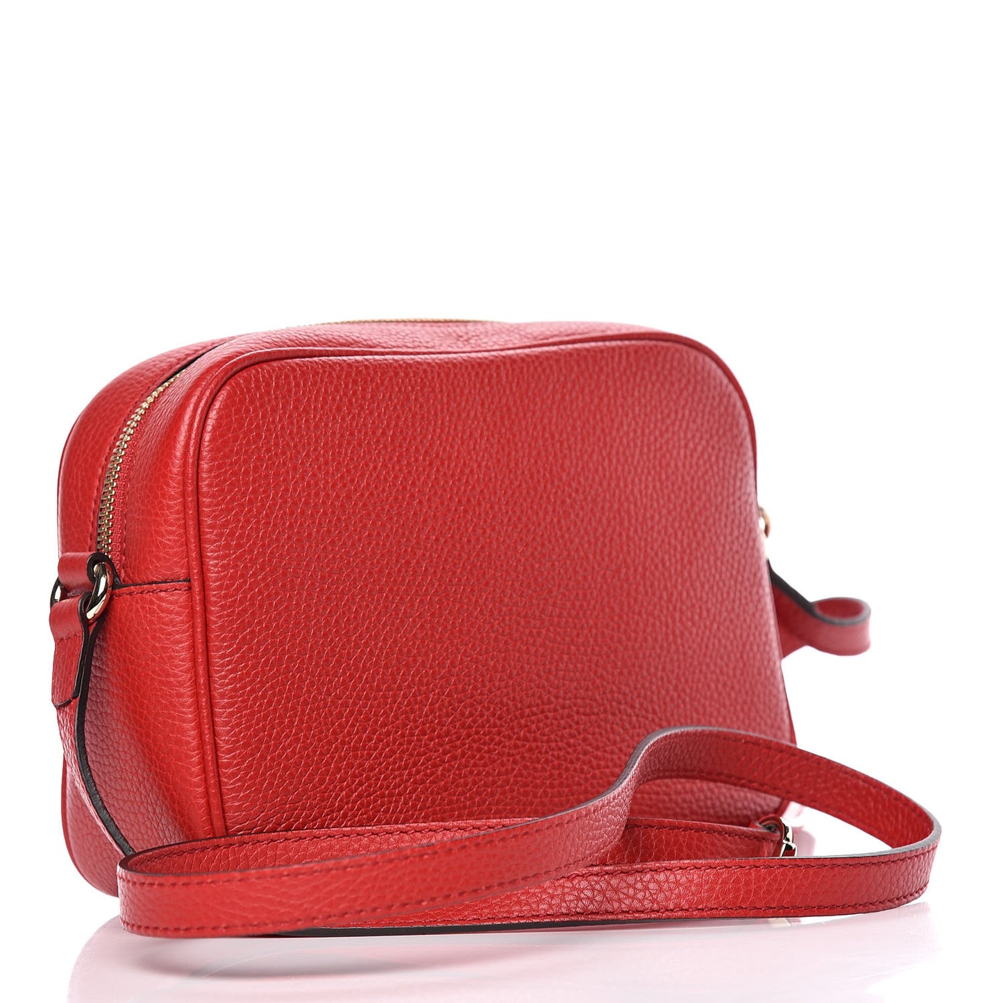 Pebbled Calfskin Small Soho Disco Bag Tabasco Red