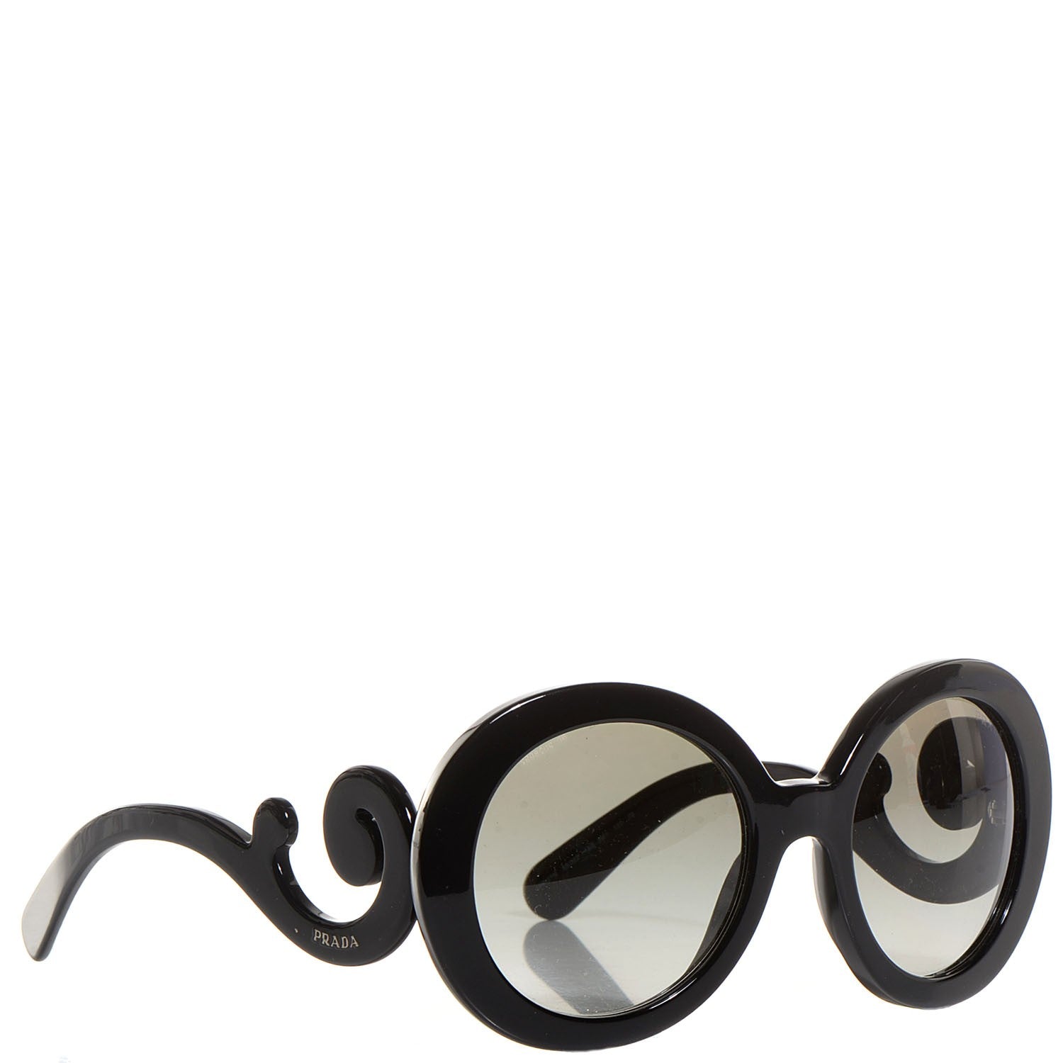 Prada Baroque Sunglasses SPR 27N Black 3 of 7