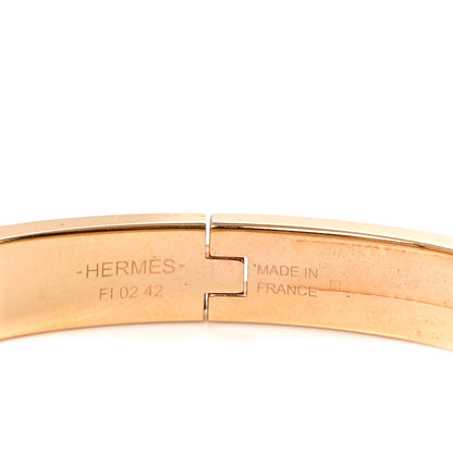 Hermes Enamel Mini Clic Chaine d'Ancre Bracelet GM Marron Glace 4 of 5