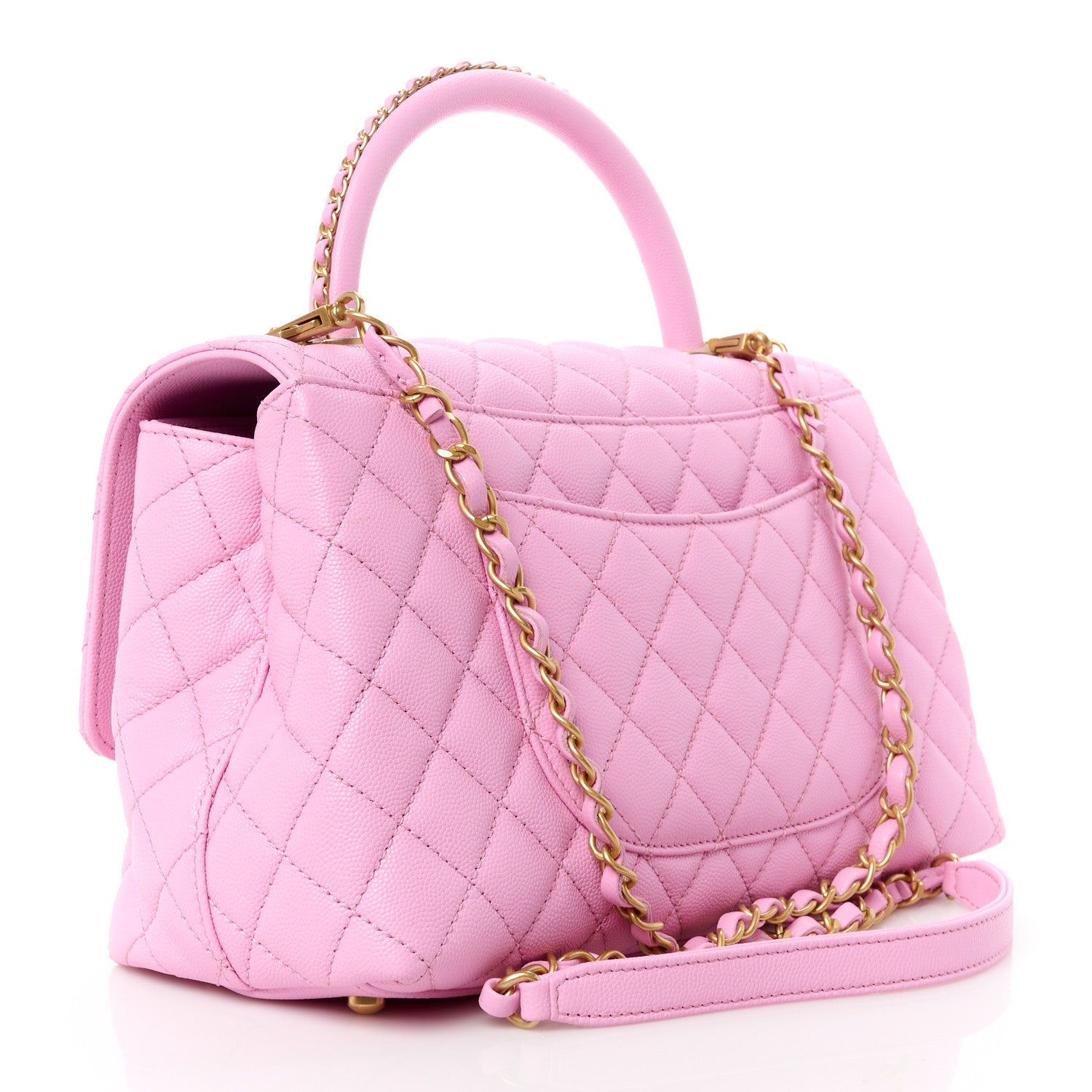 Chanel Caviar Quilted Small Coco Chain Handle Flap Lilac 3 of 11
