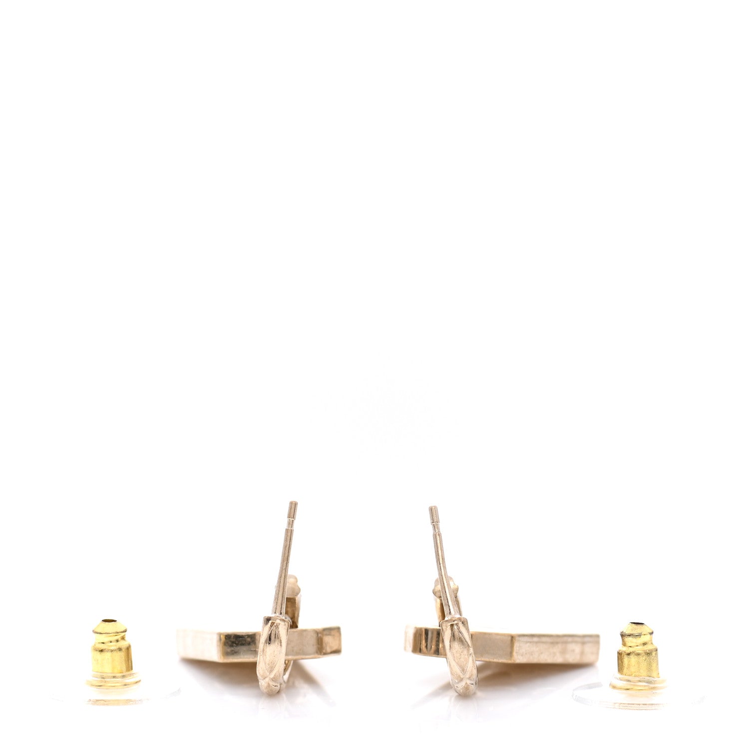 Chanel CC Tag Drop Earrings Gold 8 of 10