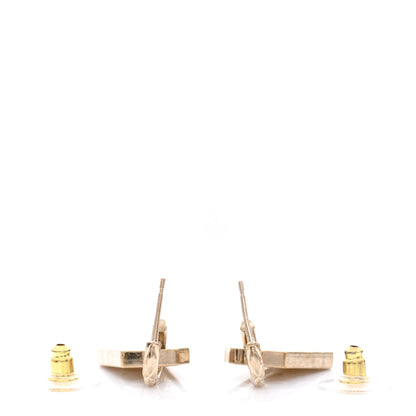 Chanel CC Tag Drop Earrings Gold 8 of 10