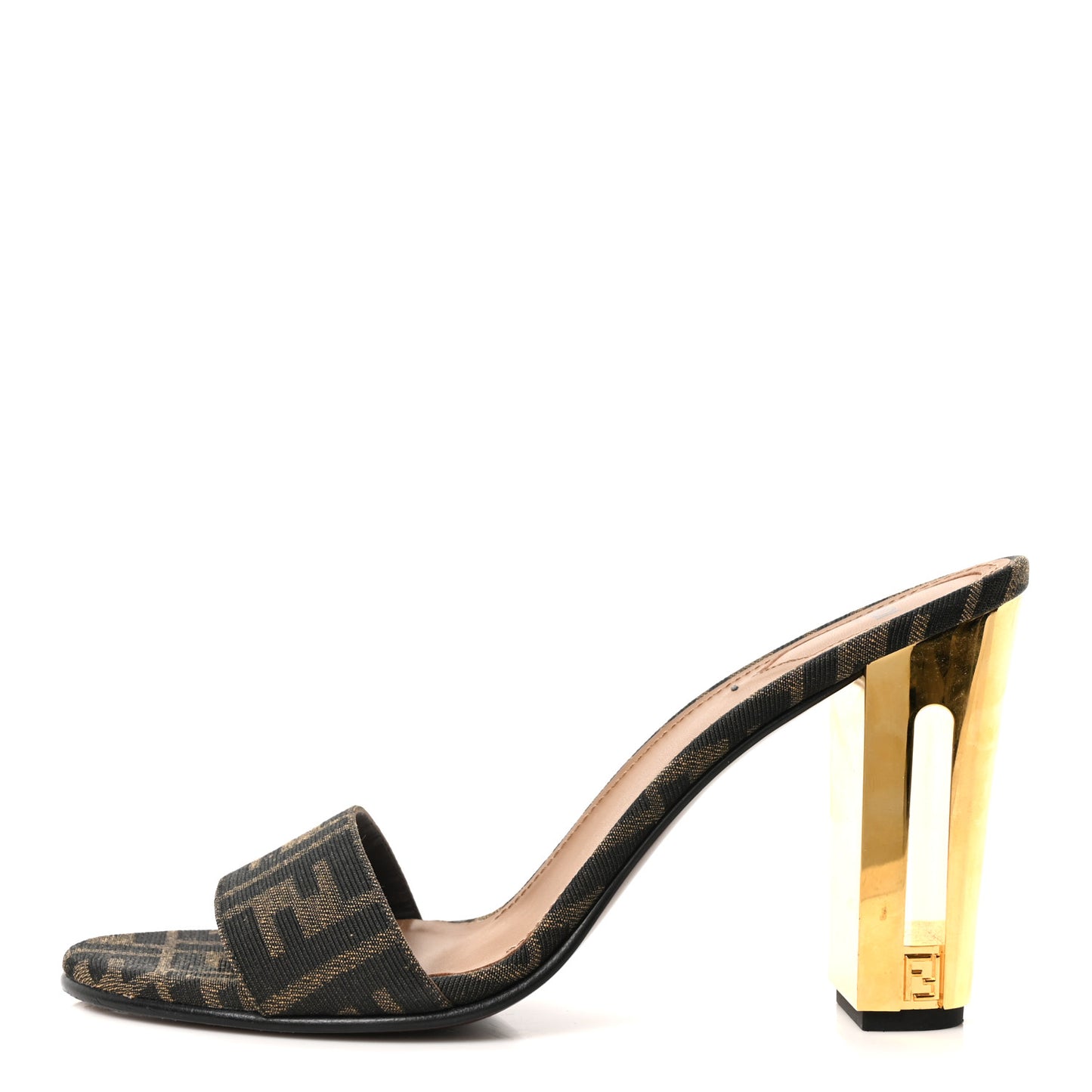 Fabric Jacquard FF Delfina Sandals 41 Tobacco Moro