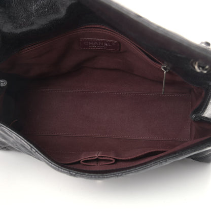 Chanel Crumpled Grained Calfskin Jumbo CC Crave Flap Black 5 of 10