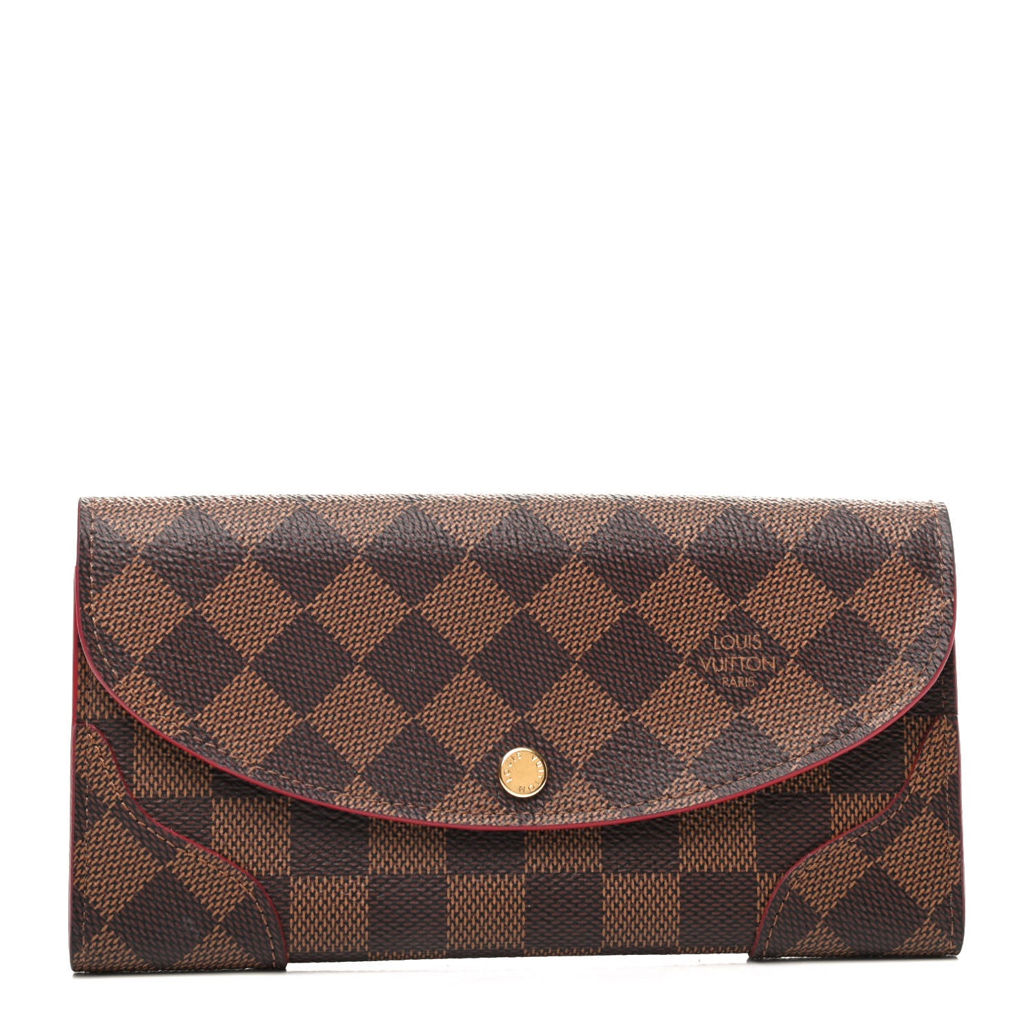 Louis Vuitton Damier Ebene Caissa Wallet Cherry 1 of 8