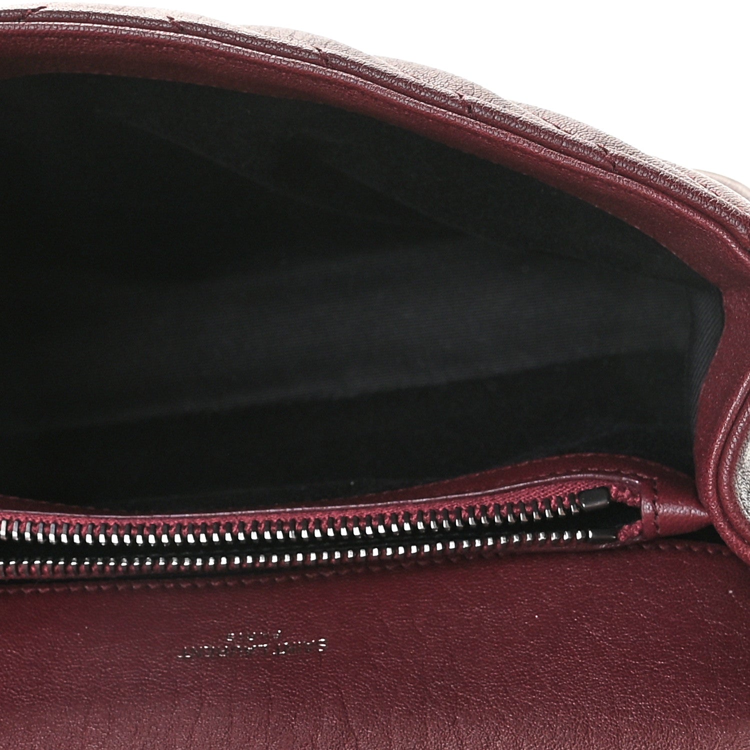 Saint Laurent Sheepskin Matelasse Chevron Monogram Medium College Bag Rouge Legion 7 of 8