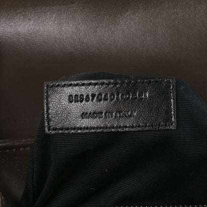 Saint Laurent Calfskin Y Quilted Monogram Toy Loulou Crossbody Bag Earth 8 of 12