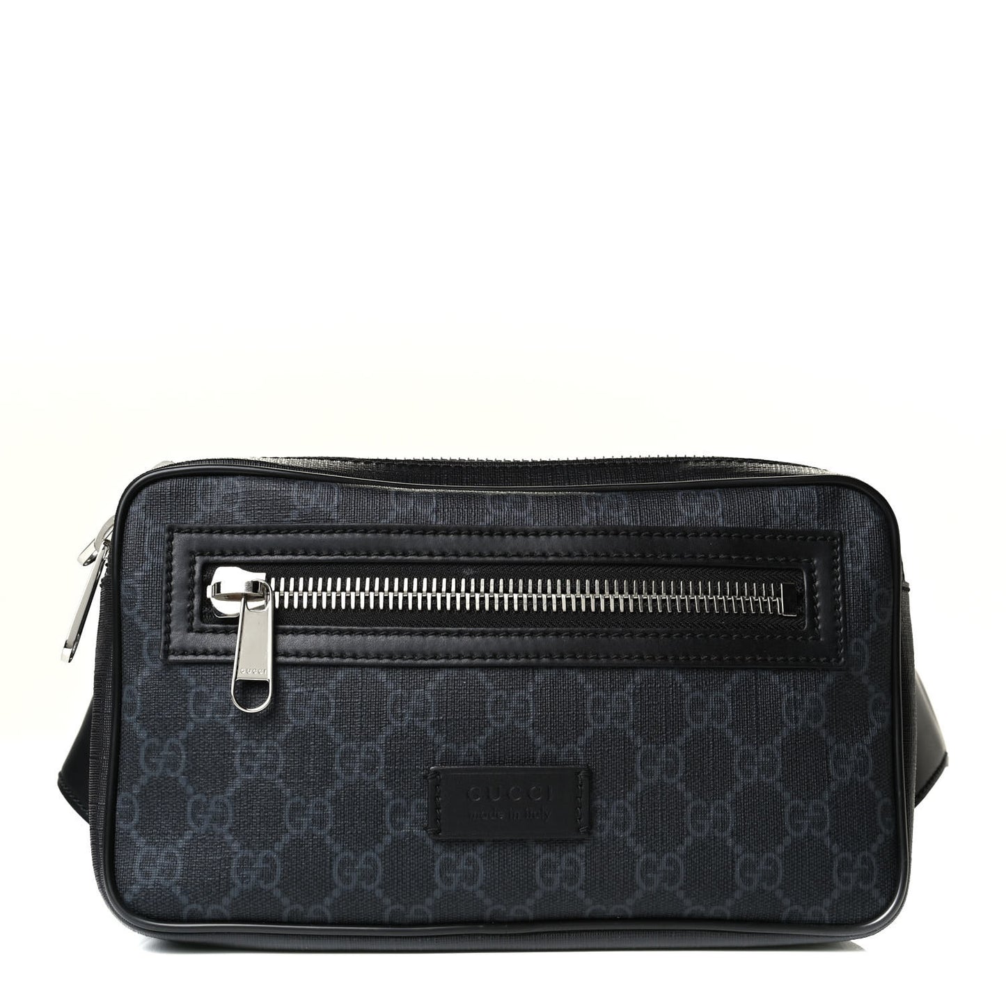 Soft GG Supreme Monogram Web Belt Bag Black Grey