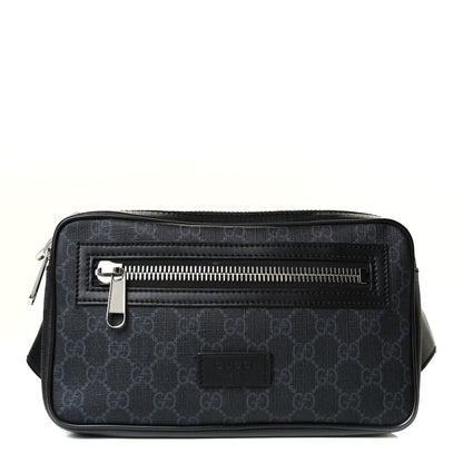 Gucci Soft GG Supreme Monogram Web Belt Bag Black Grey 1 of 5