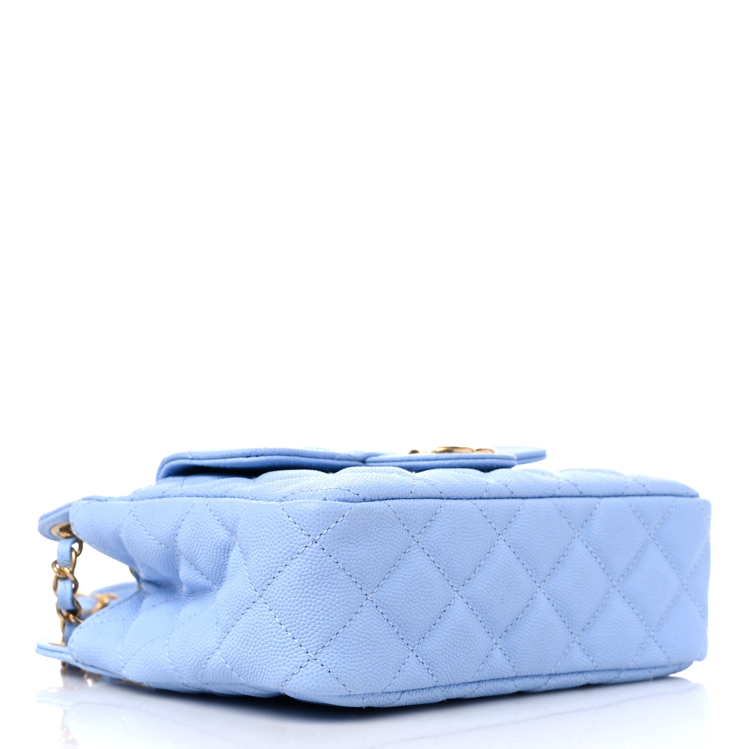 Chanel Caviar Quilted Small Wavy CC Hobo Blue 4 of 9