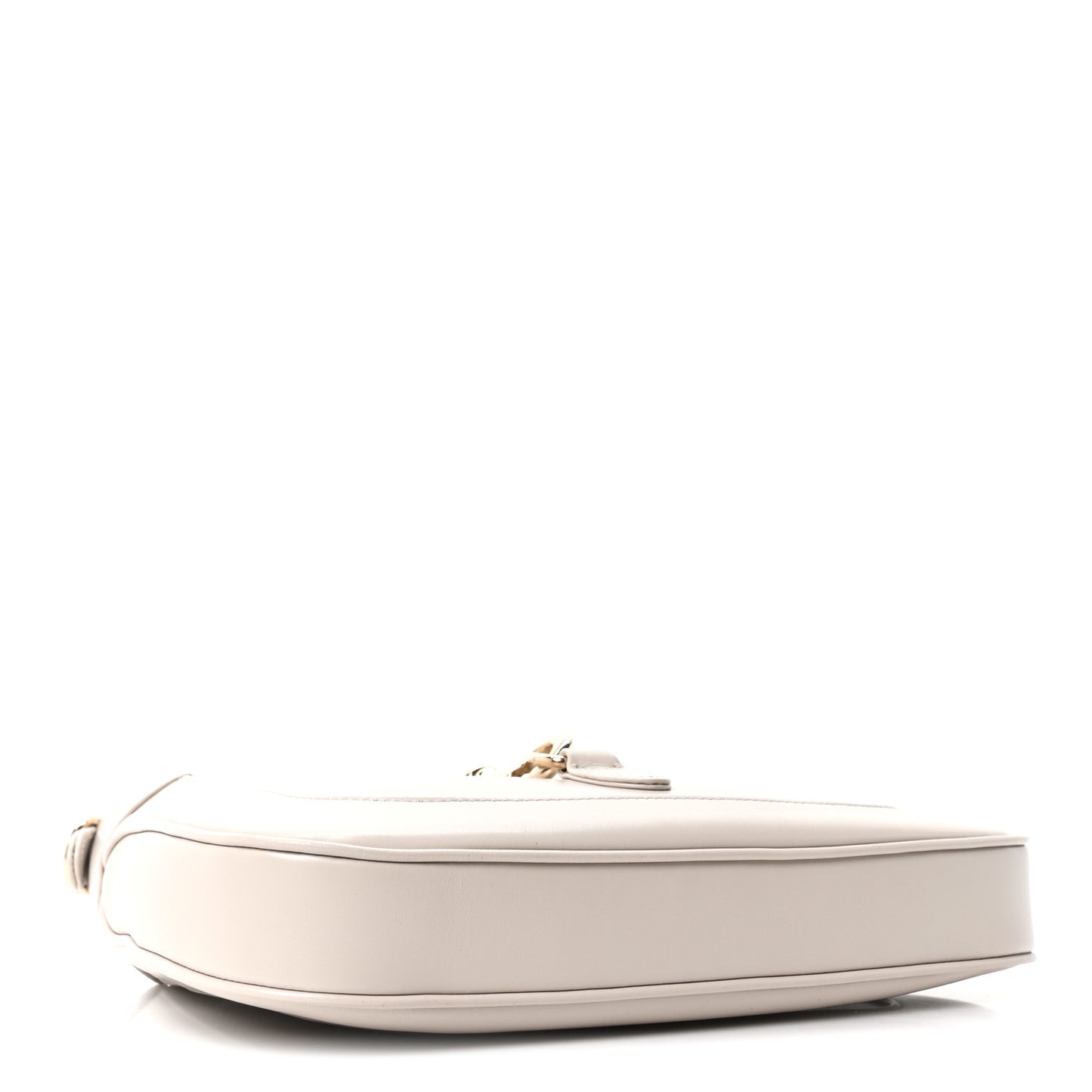 Ancora Calfskin Web Small Jackie Shoulder Bag Light Grey