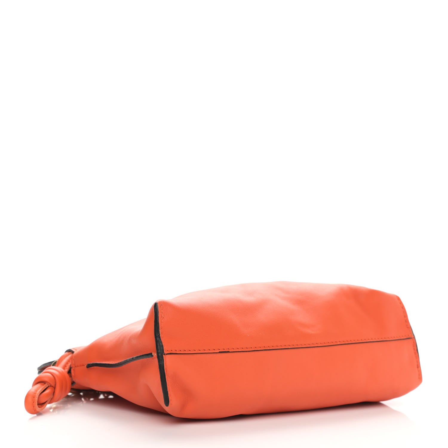 Loewe Nappa Calfskin Mini Flamenco Knot Clutch With Chain Orange 3 of 9