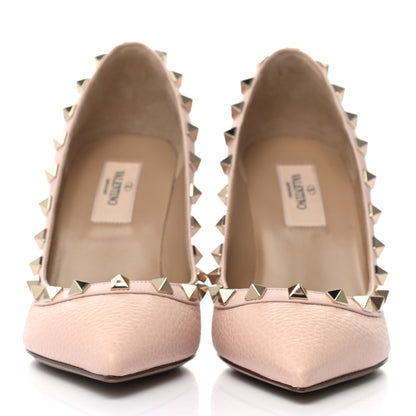 Valentino Garavani Pebbled Calfskin Rockstud 85mm Pumps 35.5 Rose Quartz 2 of 8