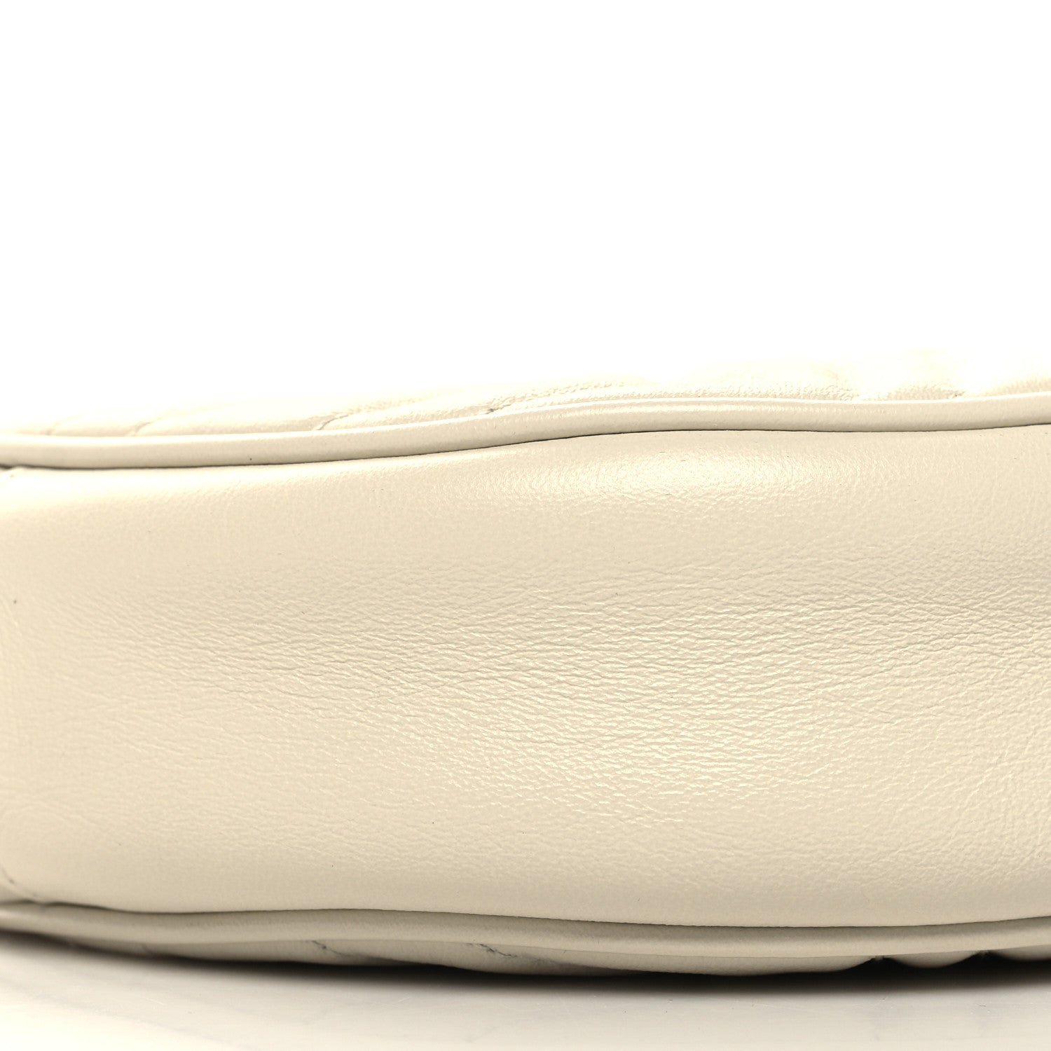 Gucci Calfskin Matelasse Mini GG Marmont Round Shoulder Bag White 9 of 10