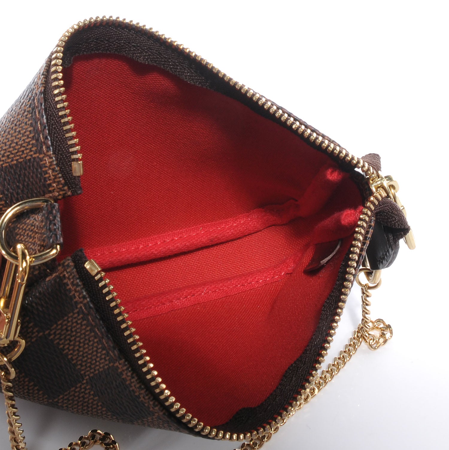 Louis Vuitton Damier Ebene Mini Pochette Accessories Bag 7 of 8
