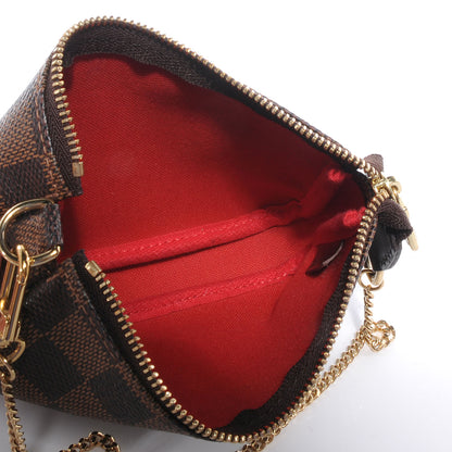 Louis Vuitton Damier Ebene Mini Pochette Accessories Bag 7 of 8