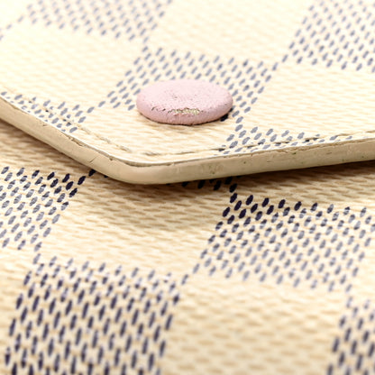Louis Vuitton Damier Azur Victorine Wallet Rose Ballerine 9 of 9