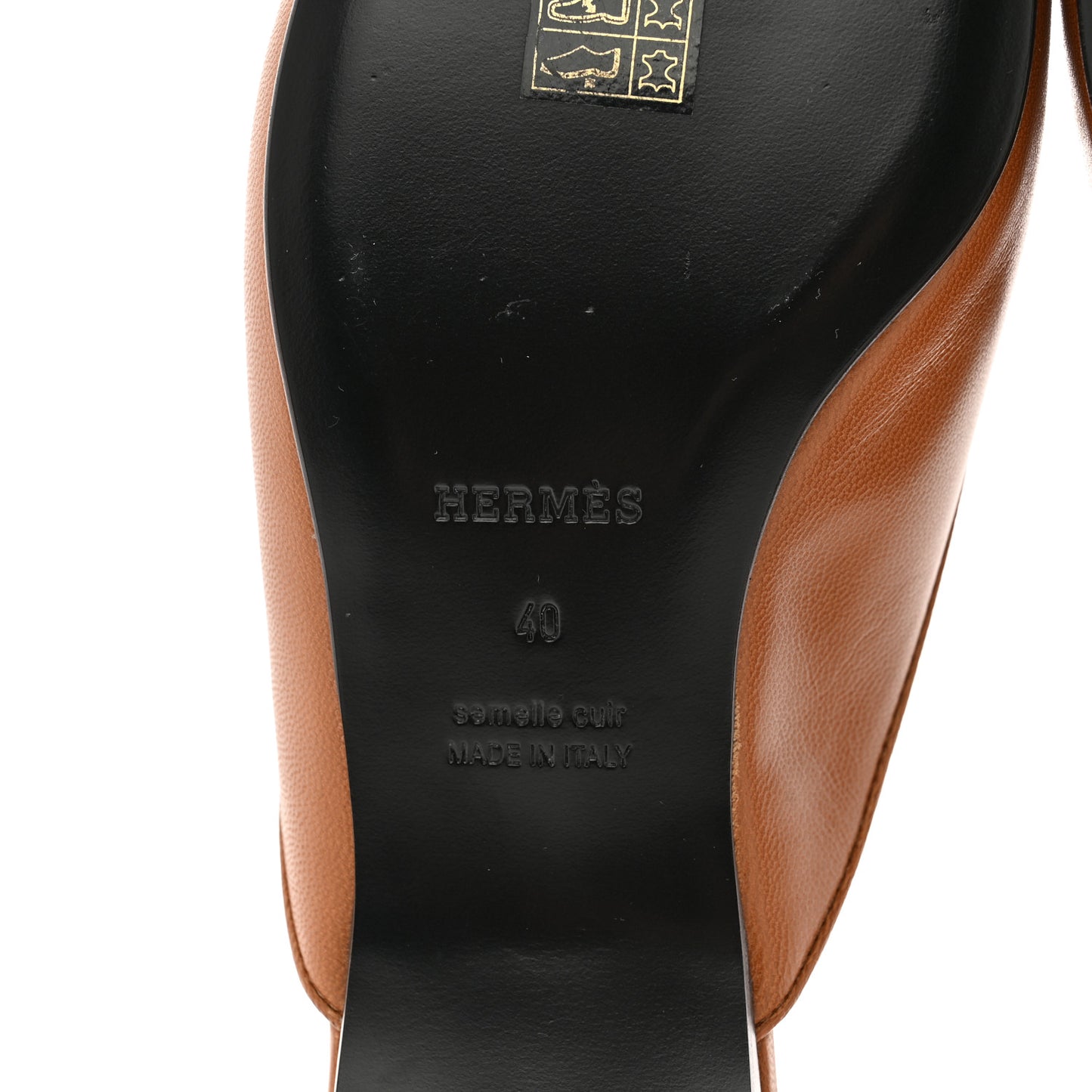 Goatskin Diane Mules 40 Beige Dore