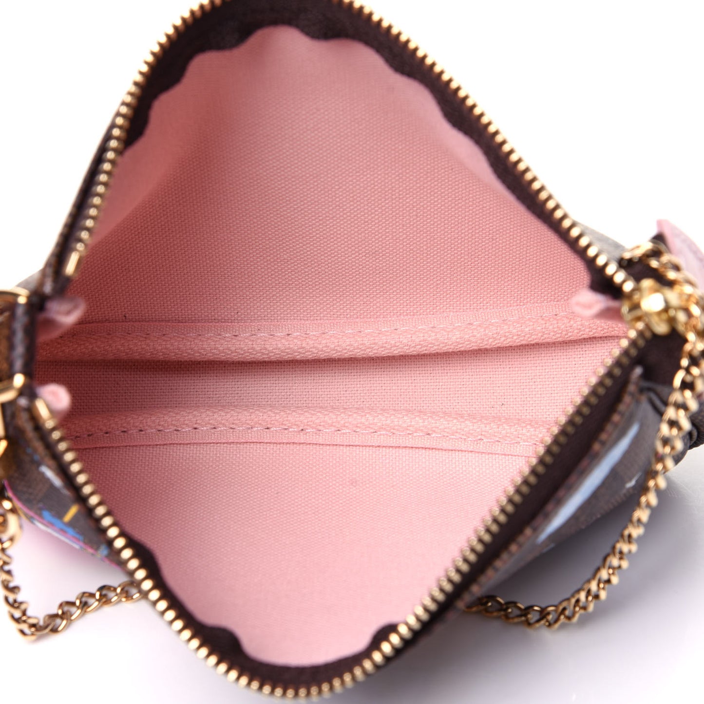 Damier Ebene 2020 Christmas Animation Big Wheel Mini Pochette Accessories Rose Ballerine