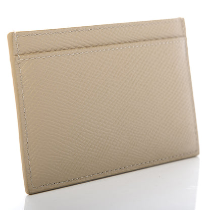 Celine Grained Calfskin Card Holder Light Taupe 3 of 9