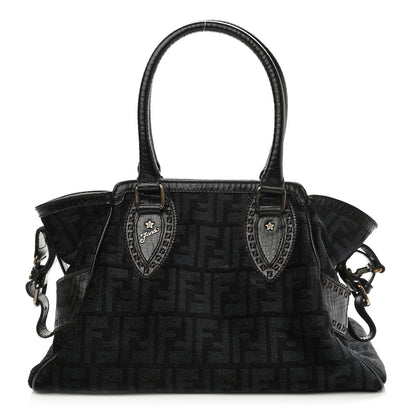 Fendi Velvet Zucca Small Bag De Jour Black 1 of 11