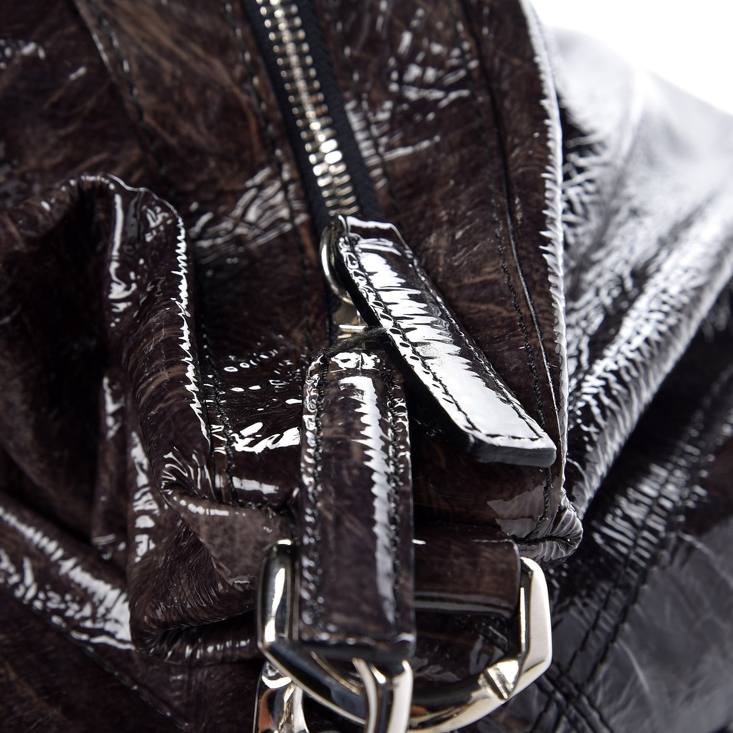 Givenchy Crinkled Patent Leather Large Nightingale Brown 10 of 10