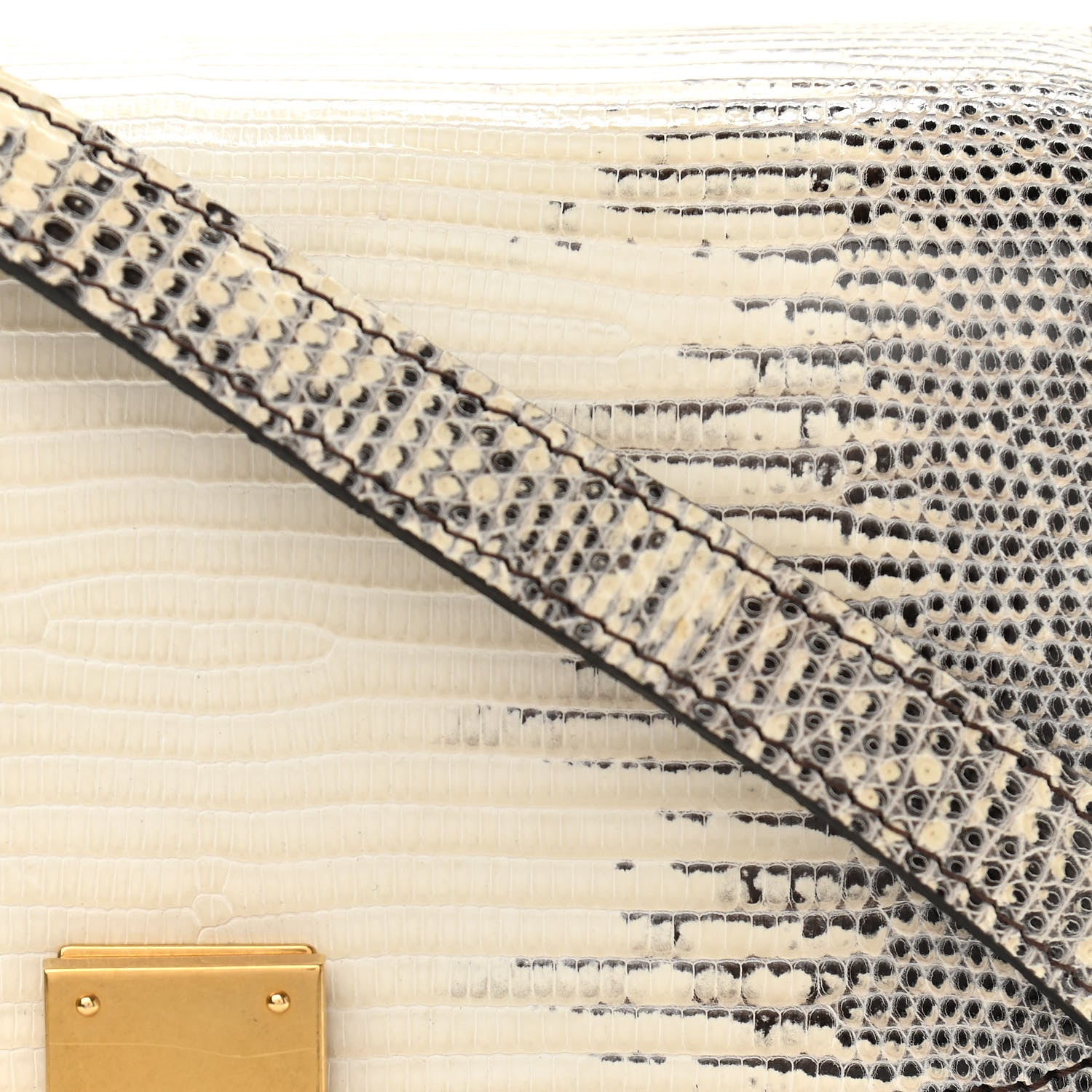Celine Lizard Small Classic Box Flap Bag Natural 8 of 10