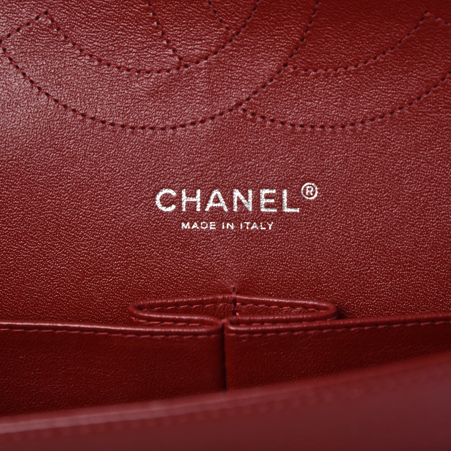 Caviar Quilted Jumbo Double Flap Burgundy
