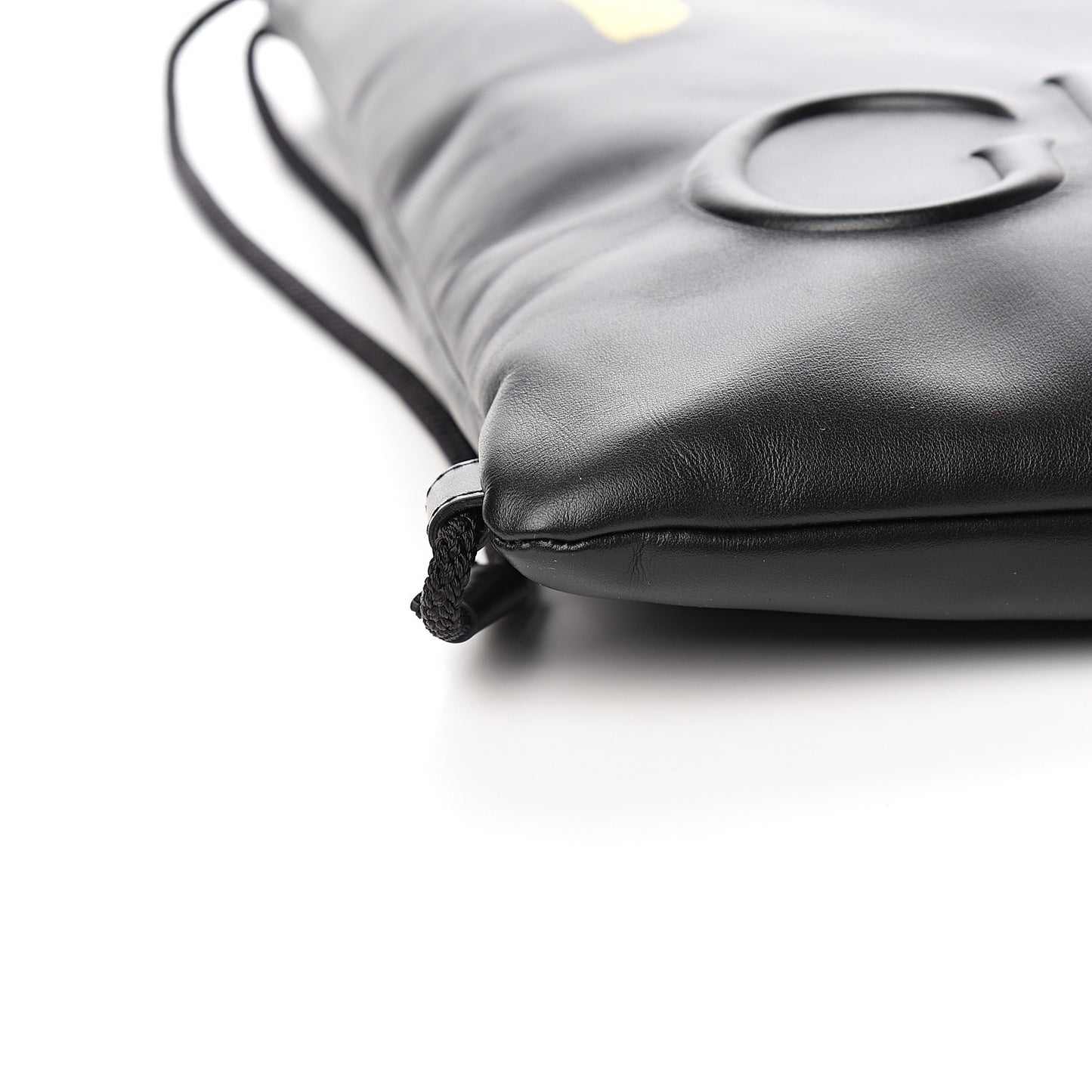 Calfskin Small GucciGhost Drawstring Backpack Black