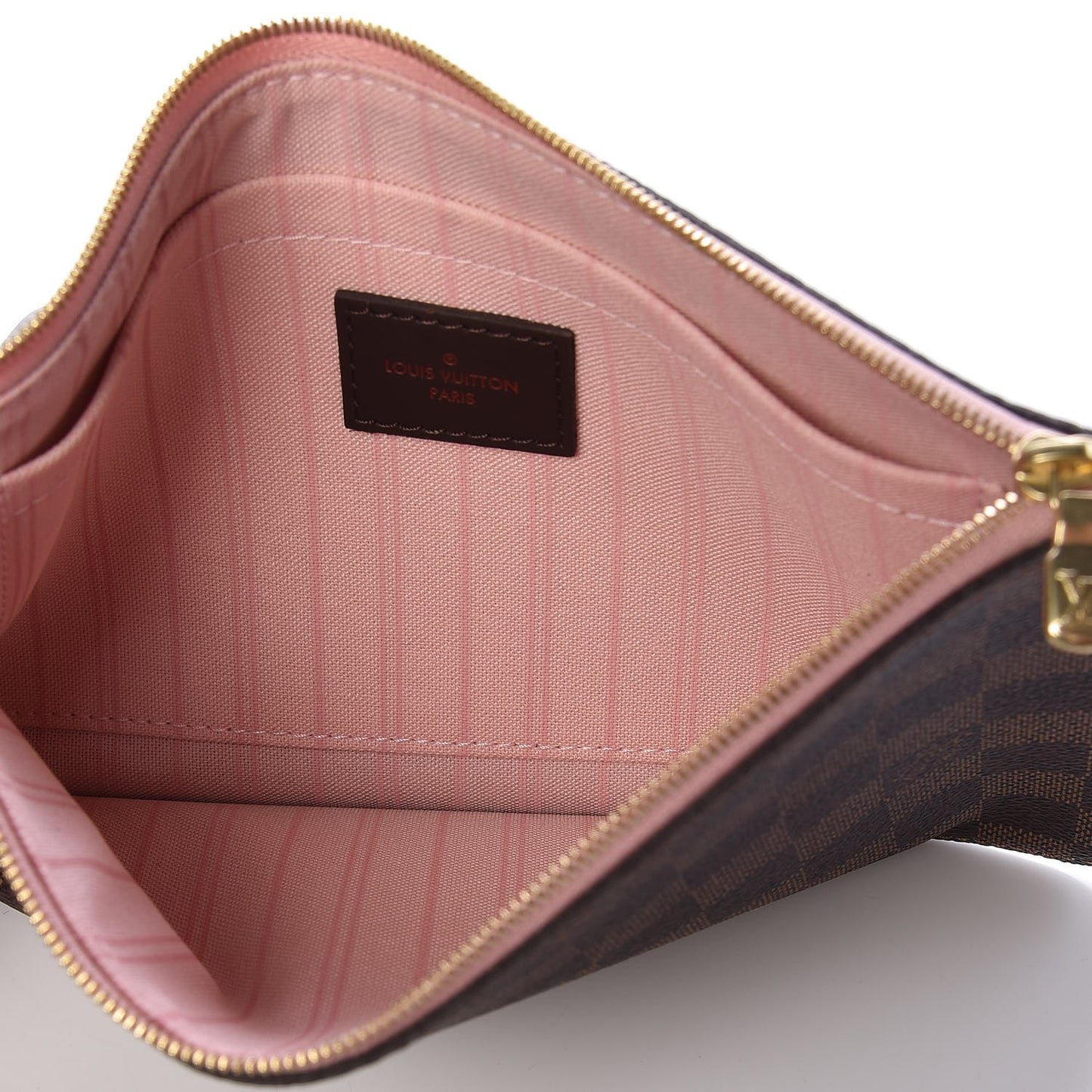 Damier Ebene Neverfull MM GM Pochette Rose Ballerine