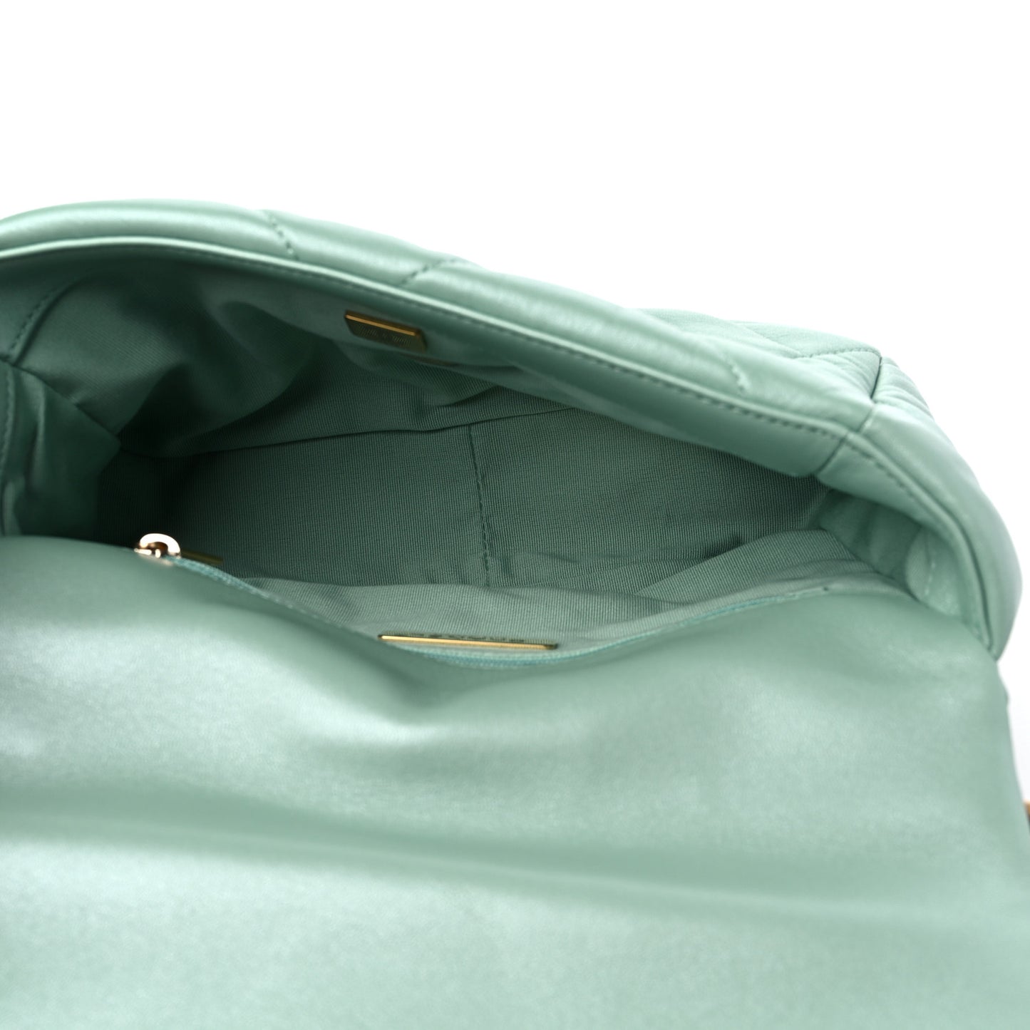 Goatskin Quilted Medium Chanel 19 Flap Light Blue