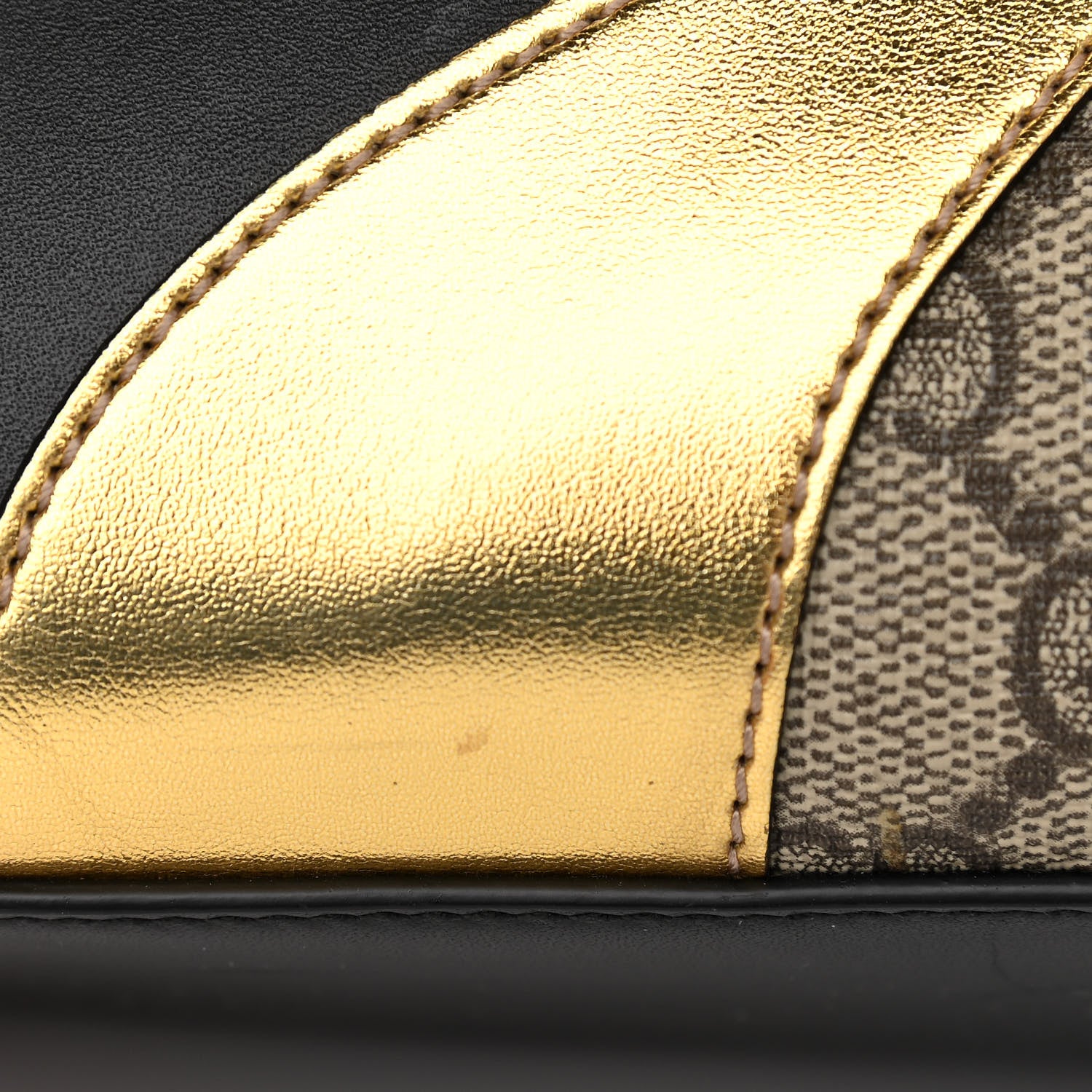 Gucci GG Supreme Monogram Small Osiride Top Handle Bag Black Gold 12 of 12