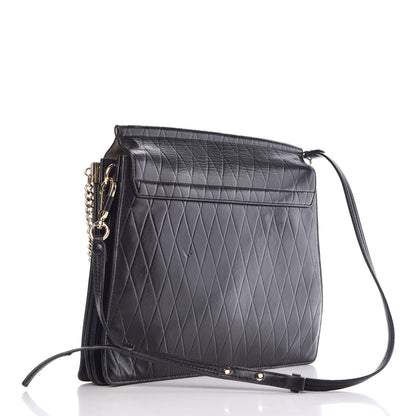 Chloe Calfskin Diamond Embossed Medium Faye Shoulder Bag Black 3 of 16