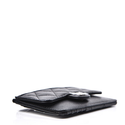 Chanel Caviar Quilted Flap Zip Card Holder Black 3 of 7