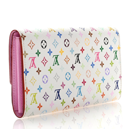 Louis Vuitton Monogram Multicolor Sarah Wallet White Litchi 3 of 9