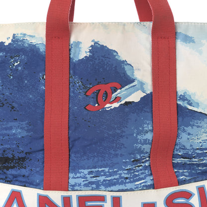 Chanel Canvas Surf Tote Red Blue 25 of 25