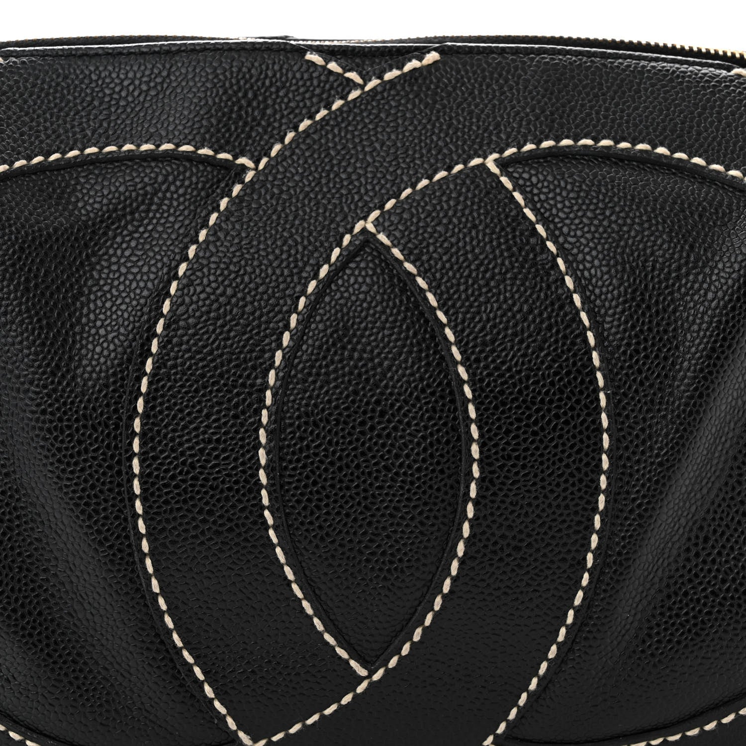 Chanel Caviar CC Stitched Medium Hobo Black 8 of 10