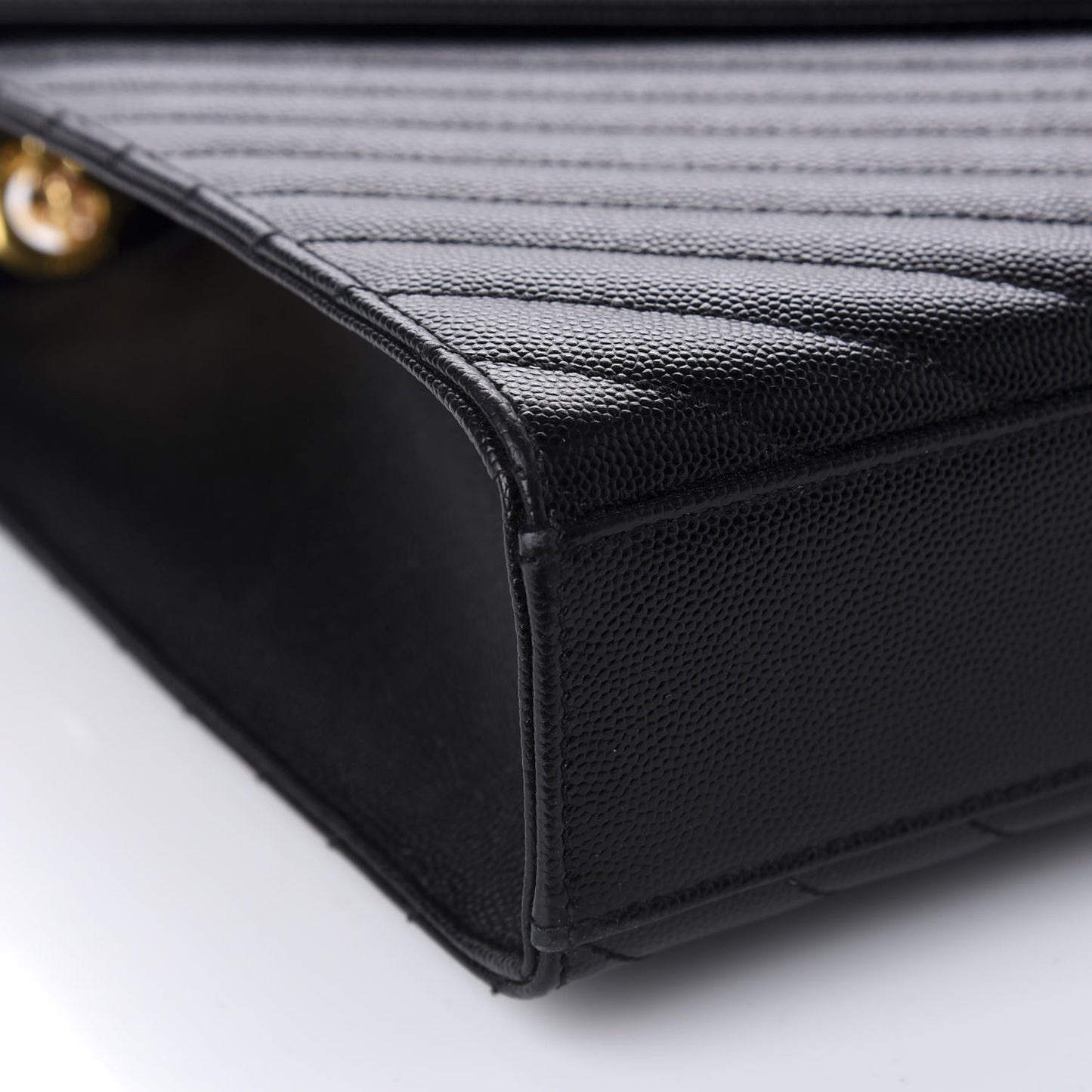 Grain De Poudre Matelasse Chevron Large Monogram Satchel Black