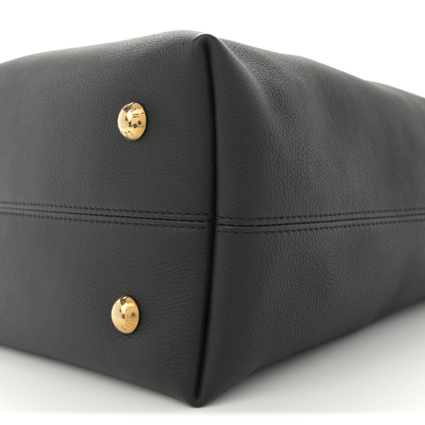 Grained Calfskin Low Key Hobo PM Black