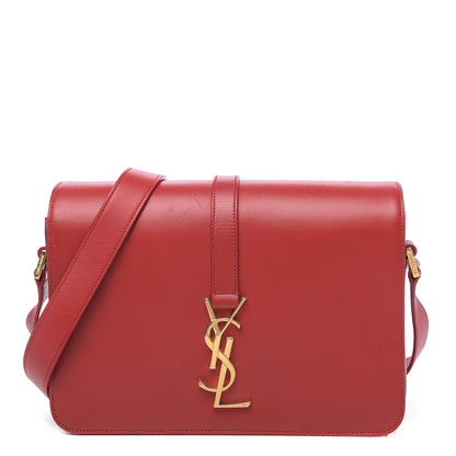 Saint Laurent Smooth Calfskin Medium Classic Monogram Universite Bag Red 1 of 14
