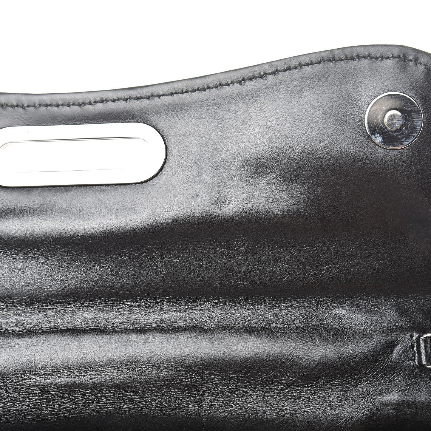 Calfskin Panama Tiger Riviera Clutch Black