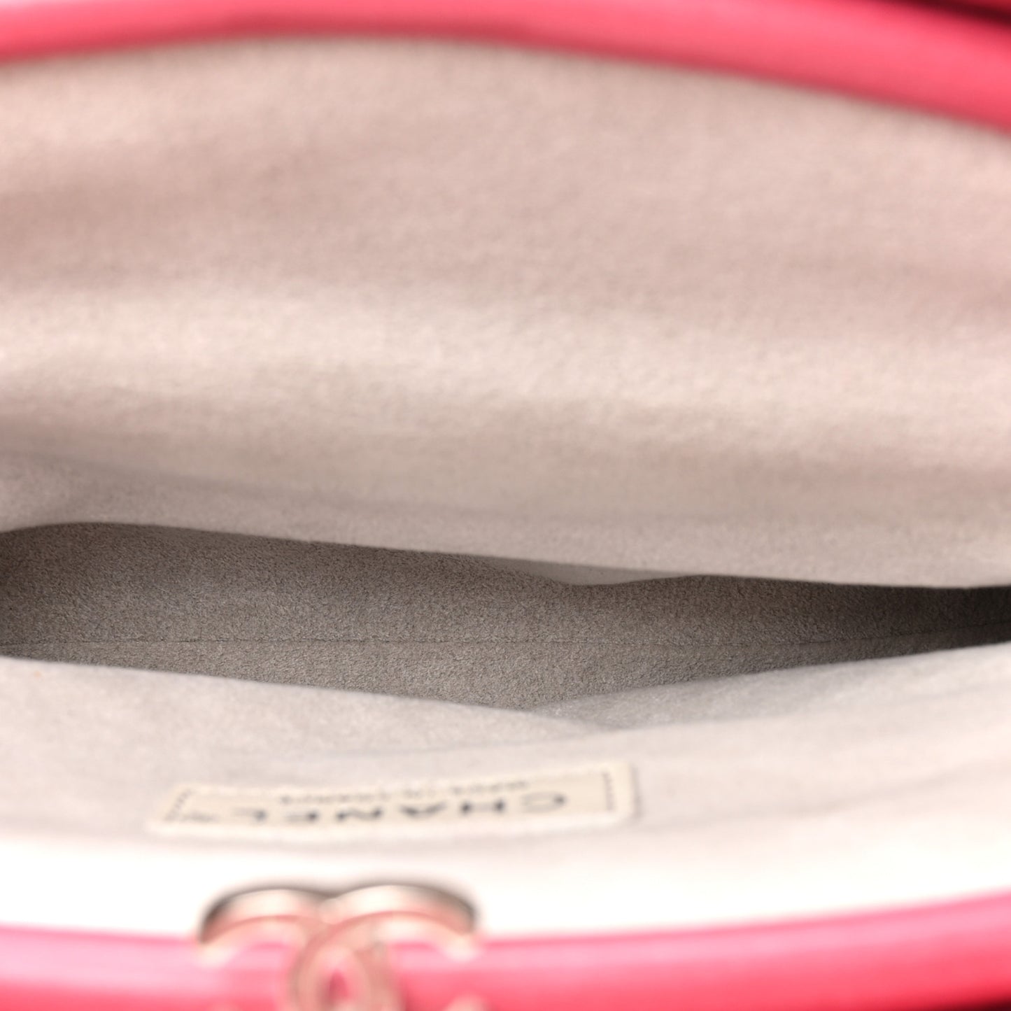 Lambskin Quilted Clutch Fuchsia