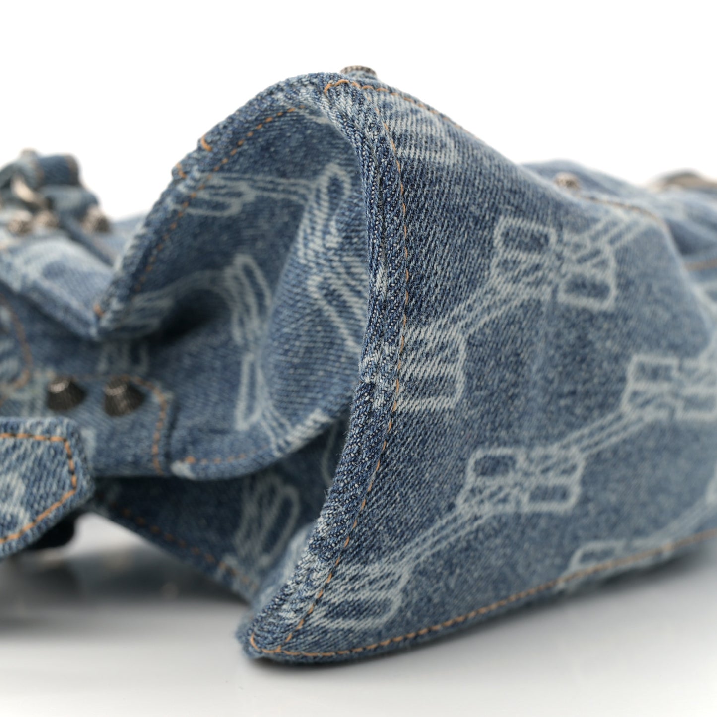 Denim BB Monogram Neo Cagole Handbag XS Blue