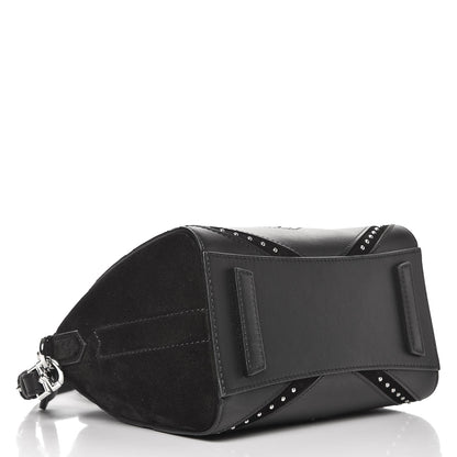 Givenchy Calfskin Suede Mini Studded Chevron Antigona Black 4 of 9