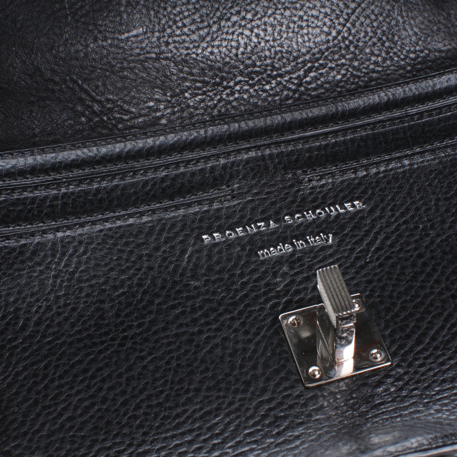 Proenza Schouler Textured Leather PS11 Wristlet Clutch Black 5 of 8