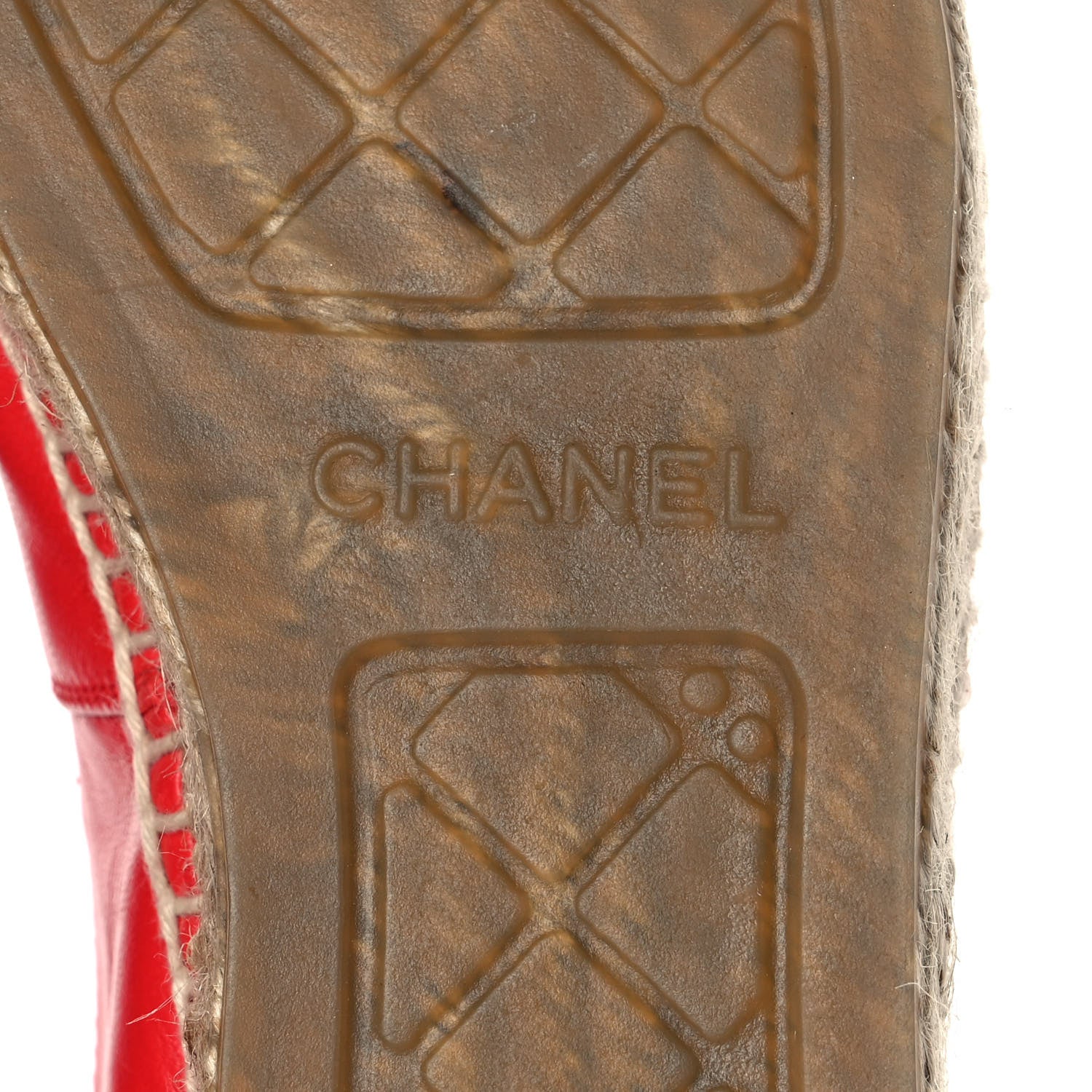 Chanel Lambskin CC Espadrilles 39 Red 6 of 8