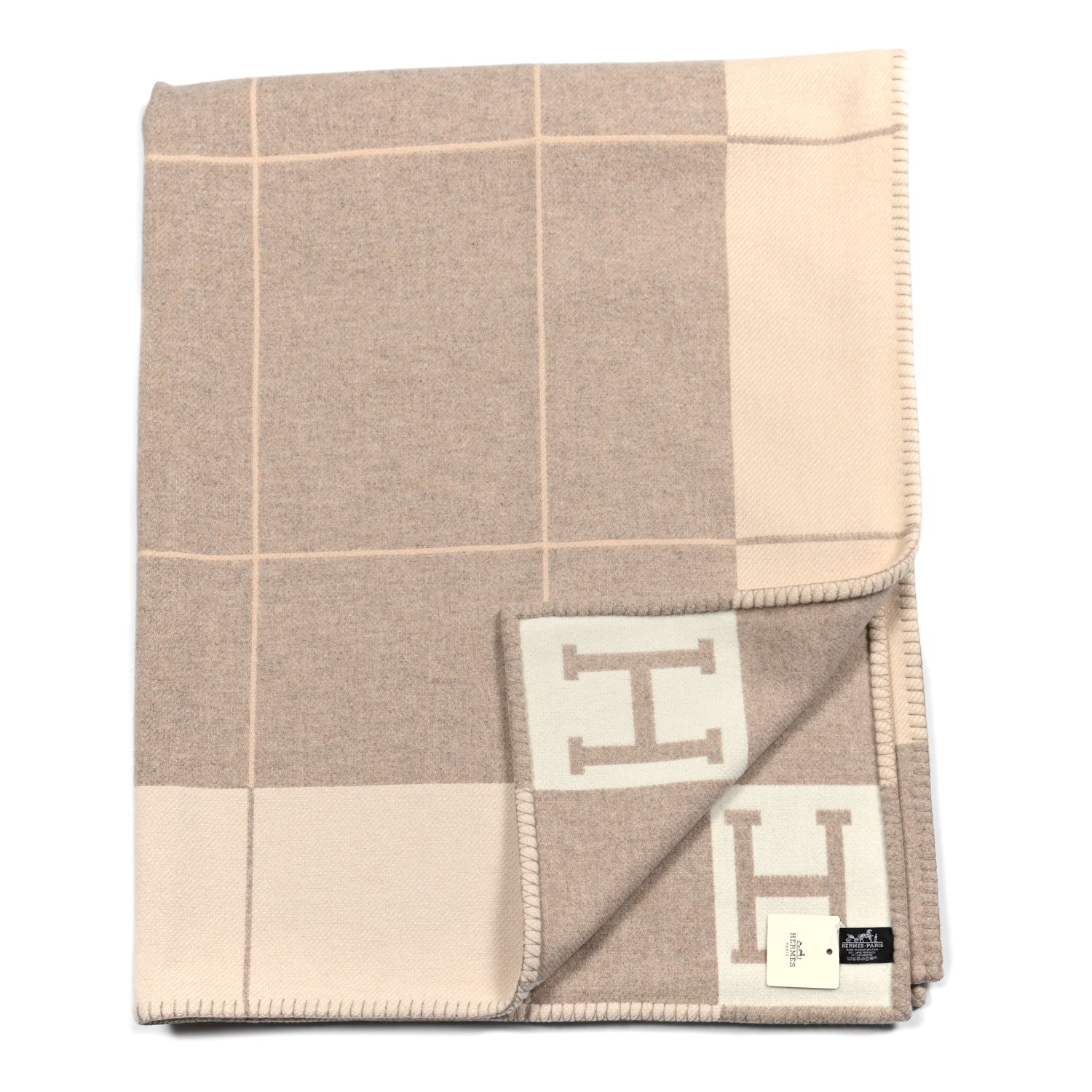 Hermes Wool Cashmere Avalon III Blanket Coco Camomille 2 of 3
